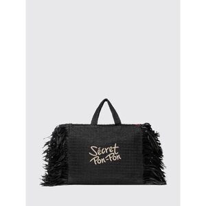 Secret Pon-Pon Tote Bag Woman Black